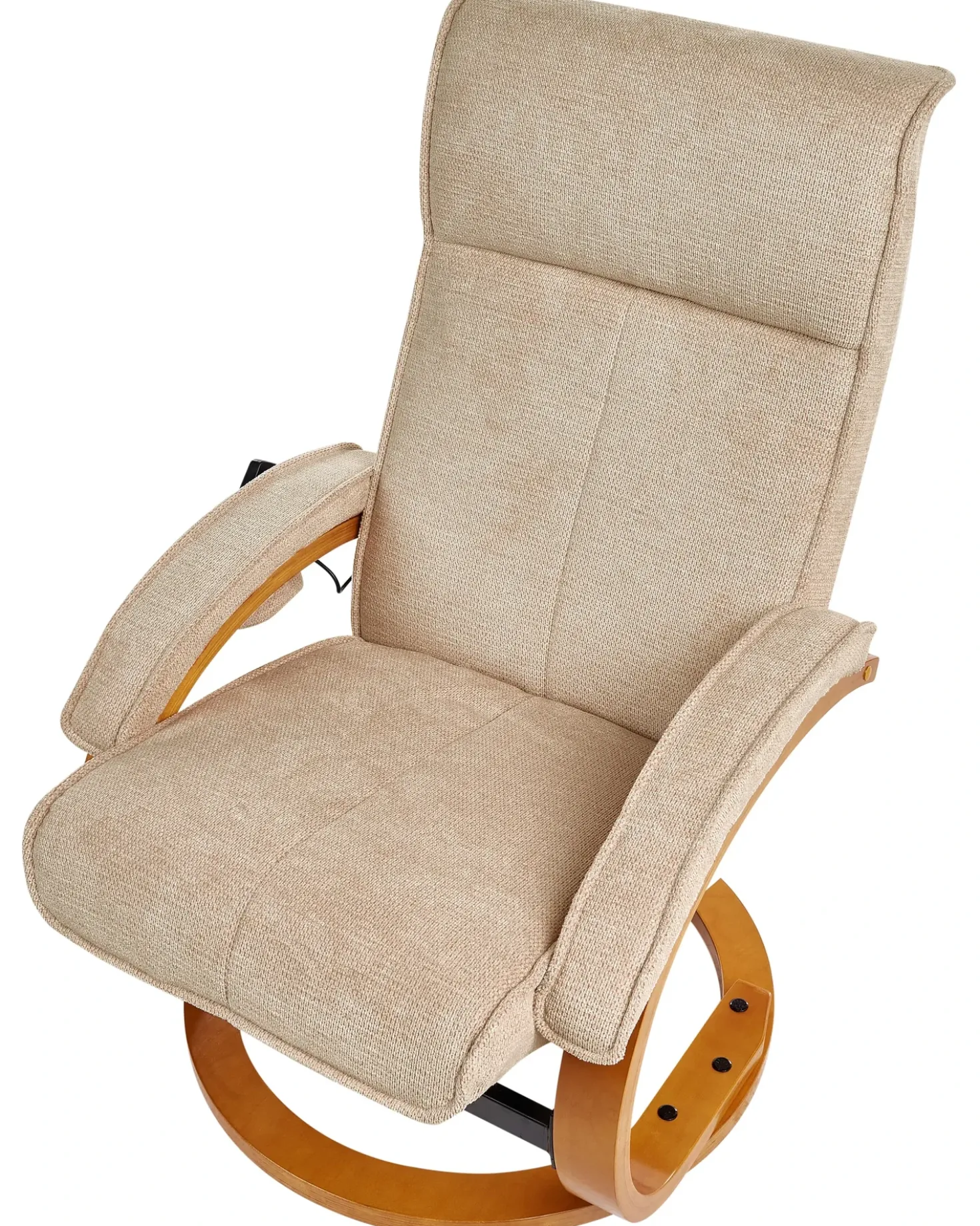 Poltrona massaggiante HERO con poggiapiedi Tessuto Beige