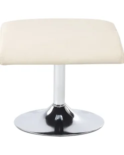 Poltrona massaggiante LEGEND con poggiapiedi Pelle sintetica Beige chiaro