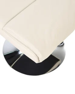 Poltrona massaggiante LEGEND con poggiapiedi Pelle sintetica Beige chiaro