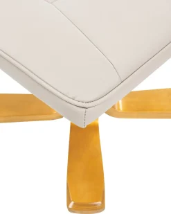 Poltrona massaggiante RELAXPRO con poggiapiedi Pelle sintetica Beige chiaro