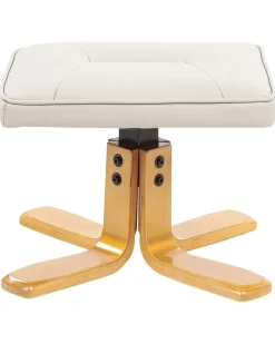 Poltrona massaggiante RELAXPRO con poggiapiedi Pelle sintetica Beige chiaro
