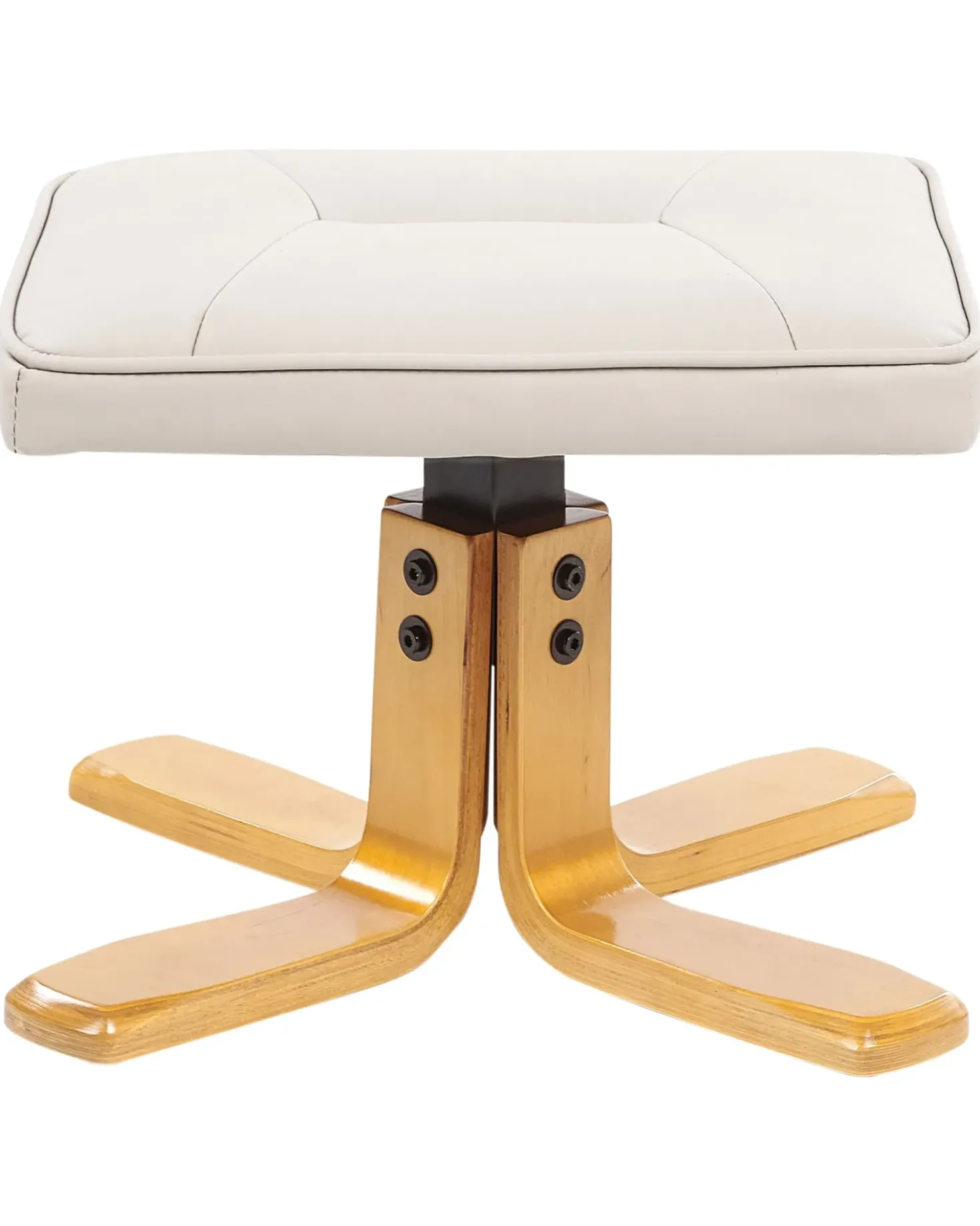 Poltrona massaggiante RELAXPRO con poggiapiedi Pelle sintetica Beige chiaro