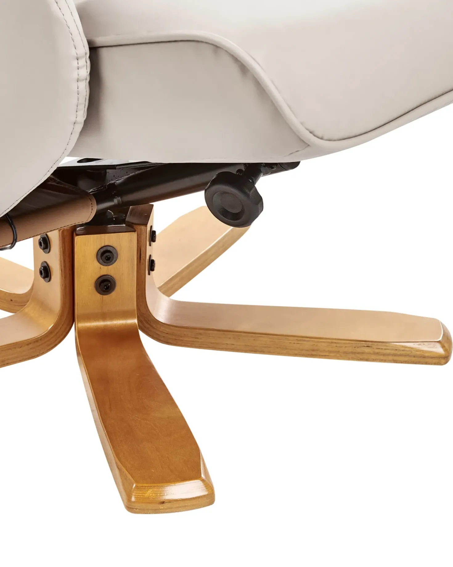 Poltrona massaggiante RELAXPRO con poggiapiedi Pelle sintetica Beige chiaro