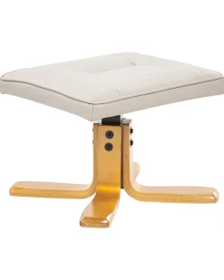 Poltrona massaggiante RELAXPRO con poggiapiedi Pelle sintetica Beige chiaro