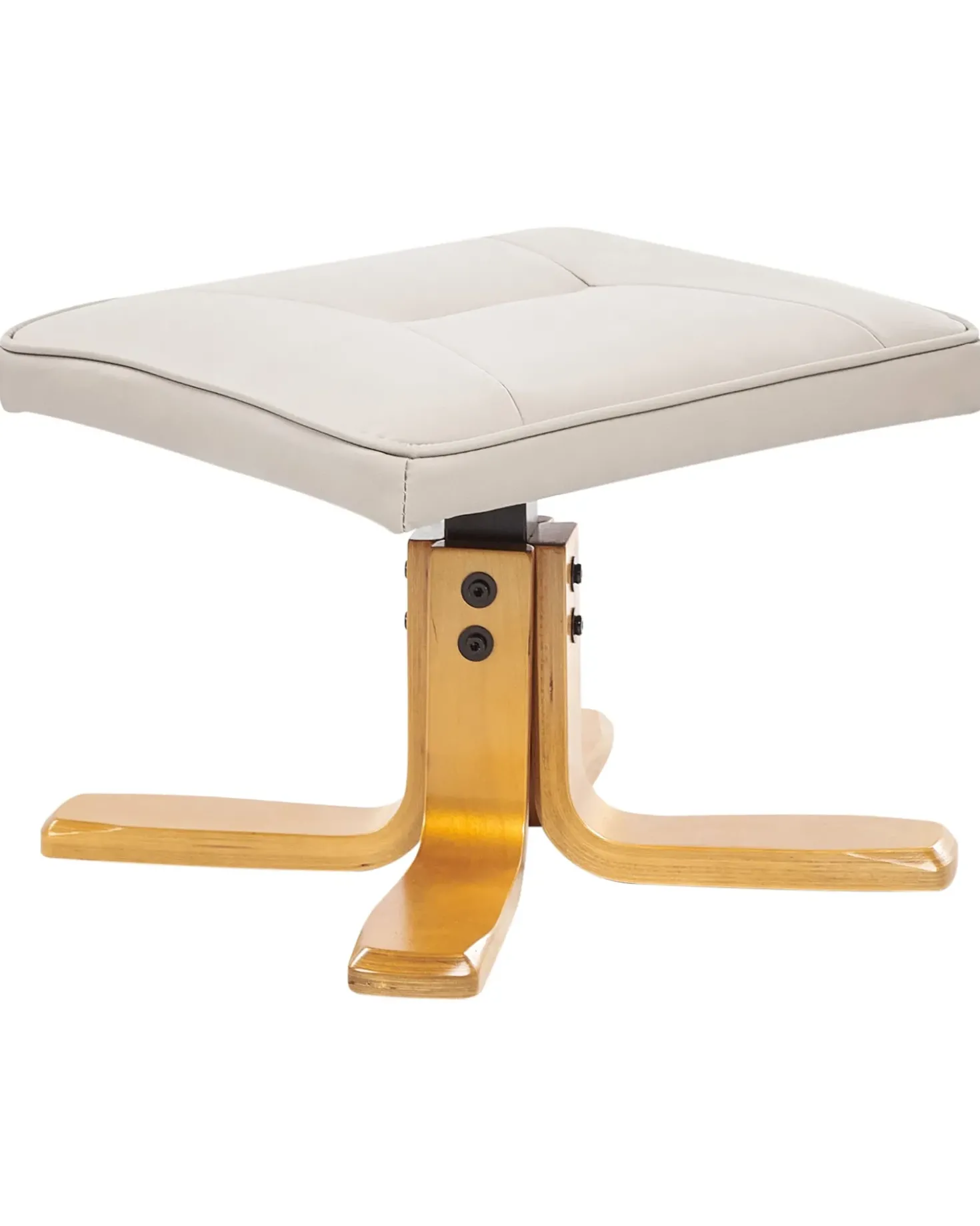 Poltrona massaggiante RELAXPRO con poggiapiedi Pelle sintetica Beige chiaro