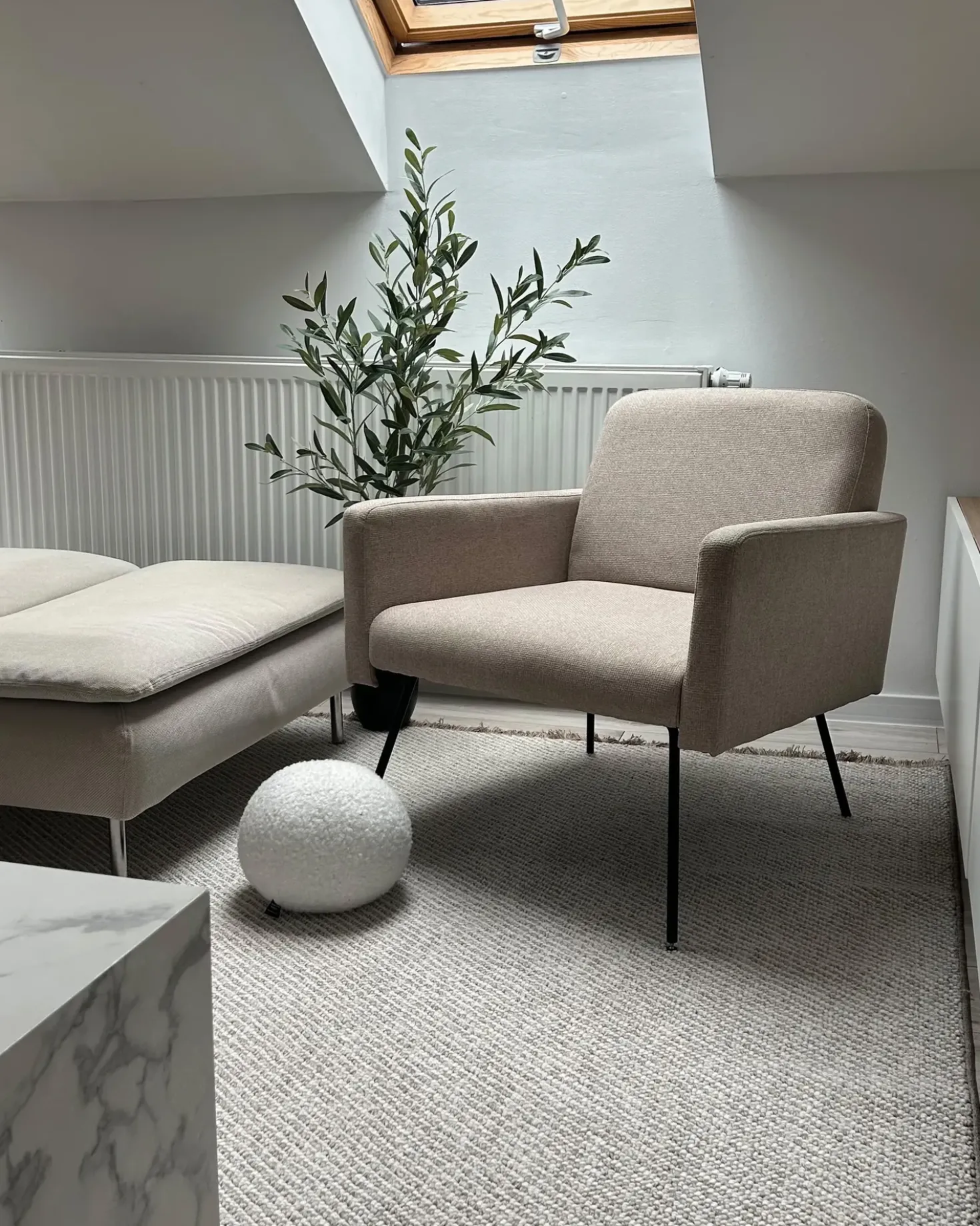 Poltrona NARKEN Tessuto Beige