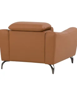 Poltrona NARWIK Pelle naturale Marrone