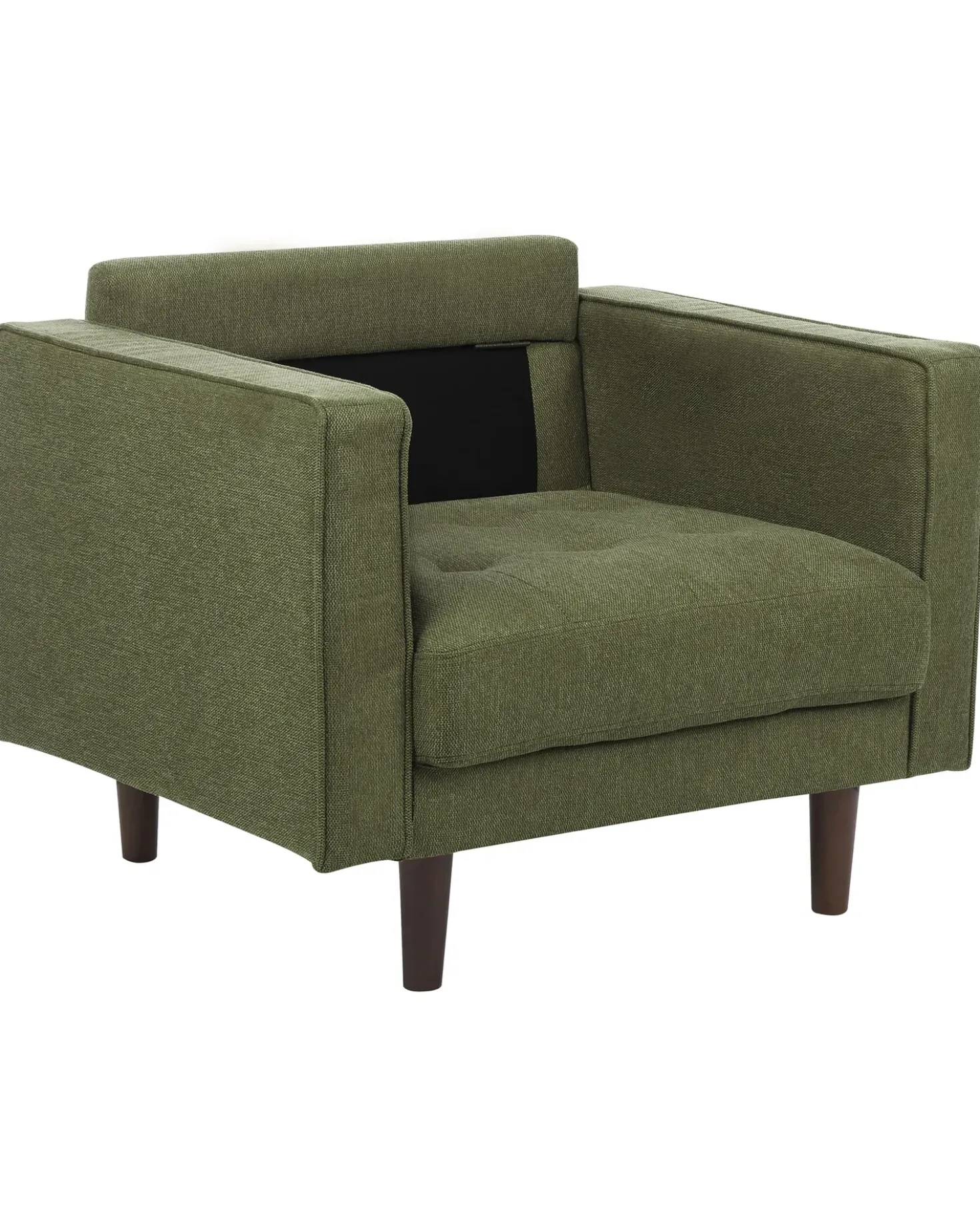 Poltrona NURMO Tessuto Verde scuro