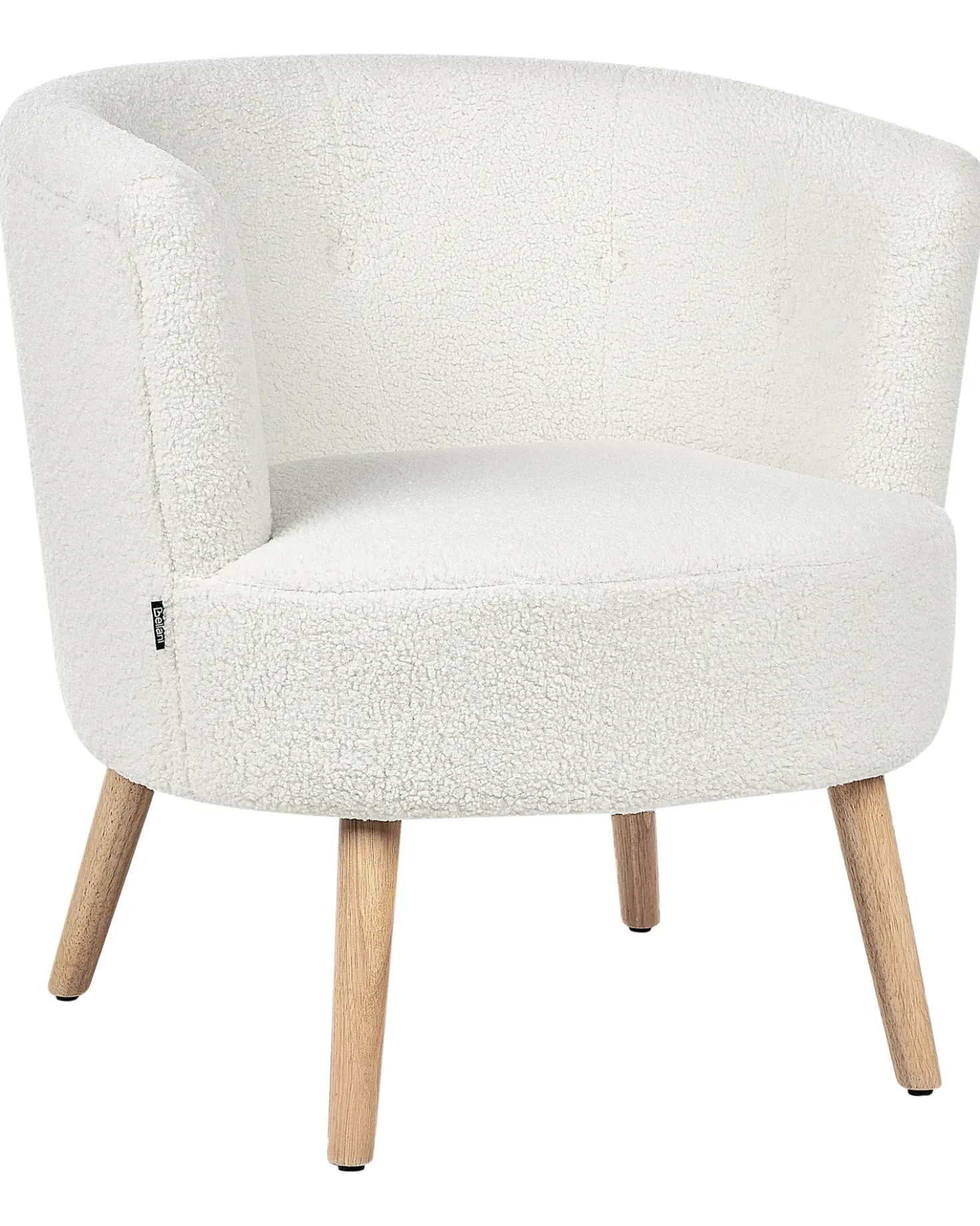Poltrona ODENZEN Bouclé Bianco