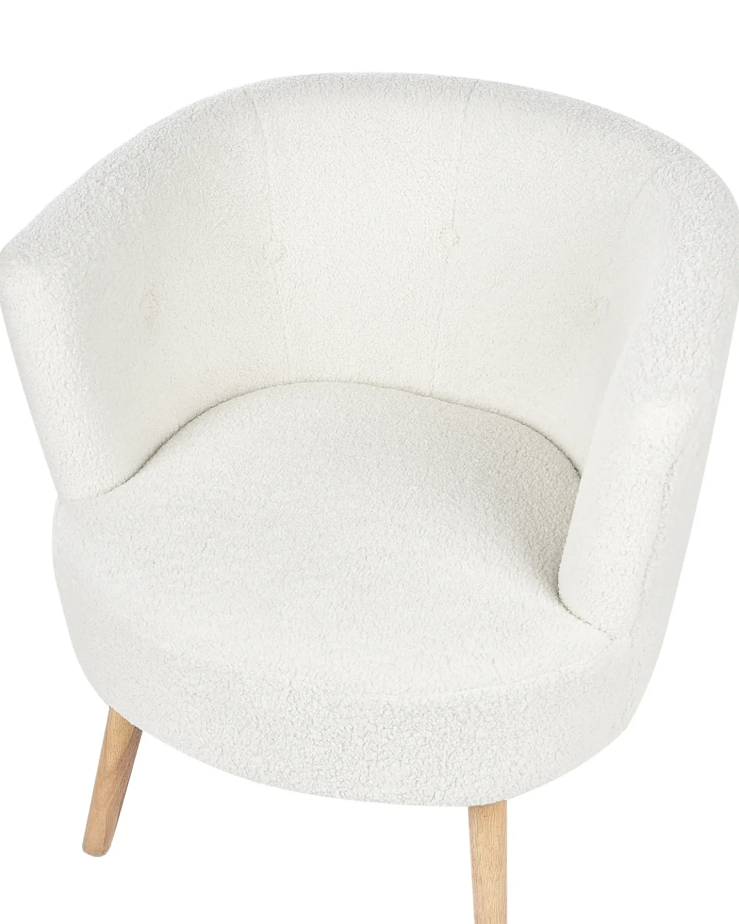 Poltrona ODENZEN Bouclé Bianco