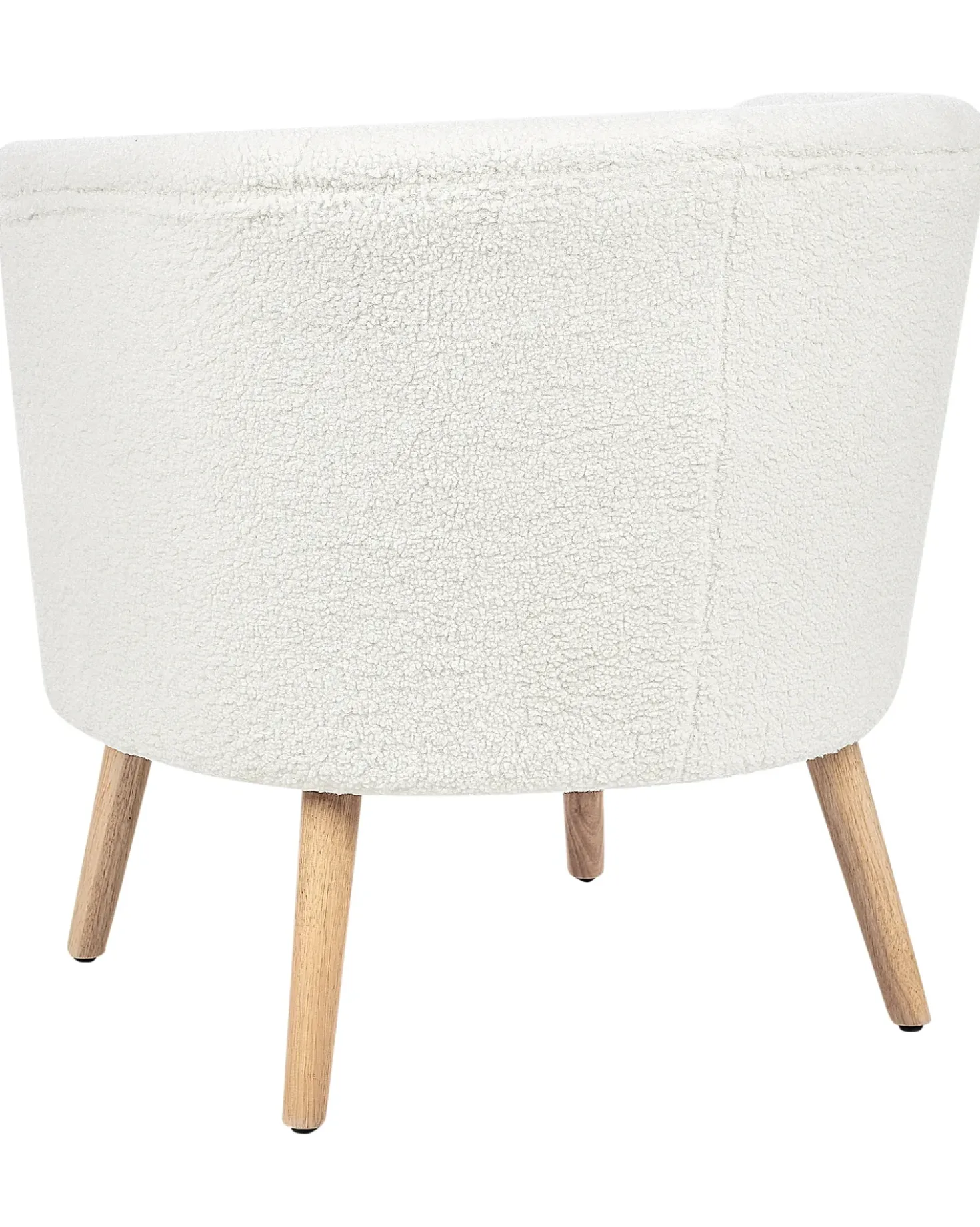 Poltrona ODENZEN Bouclé Bianco