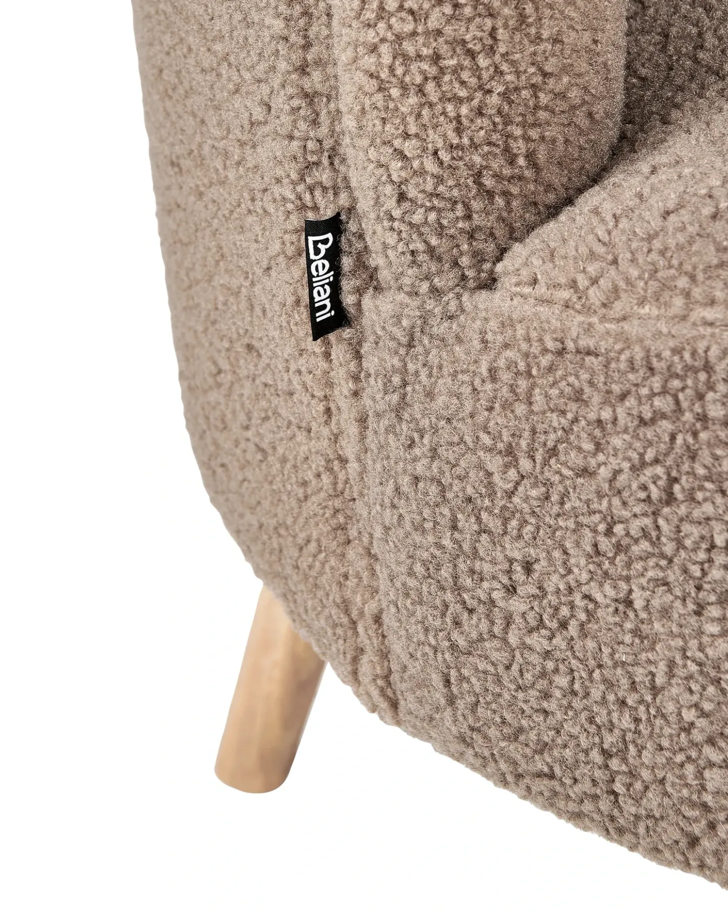 Poltrona ODENZEN Bouclé Marrone
