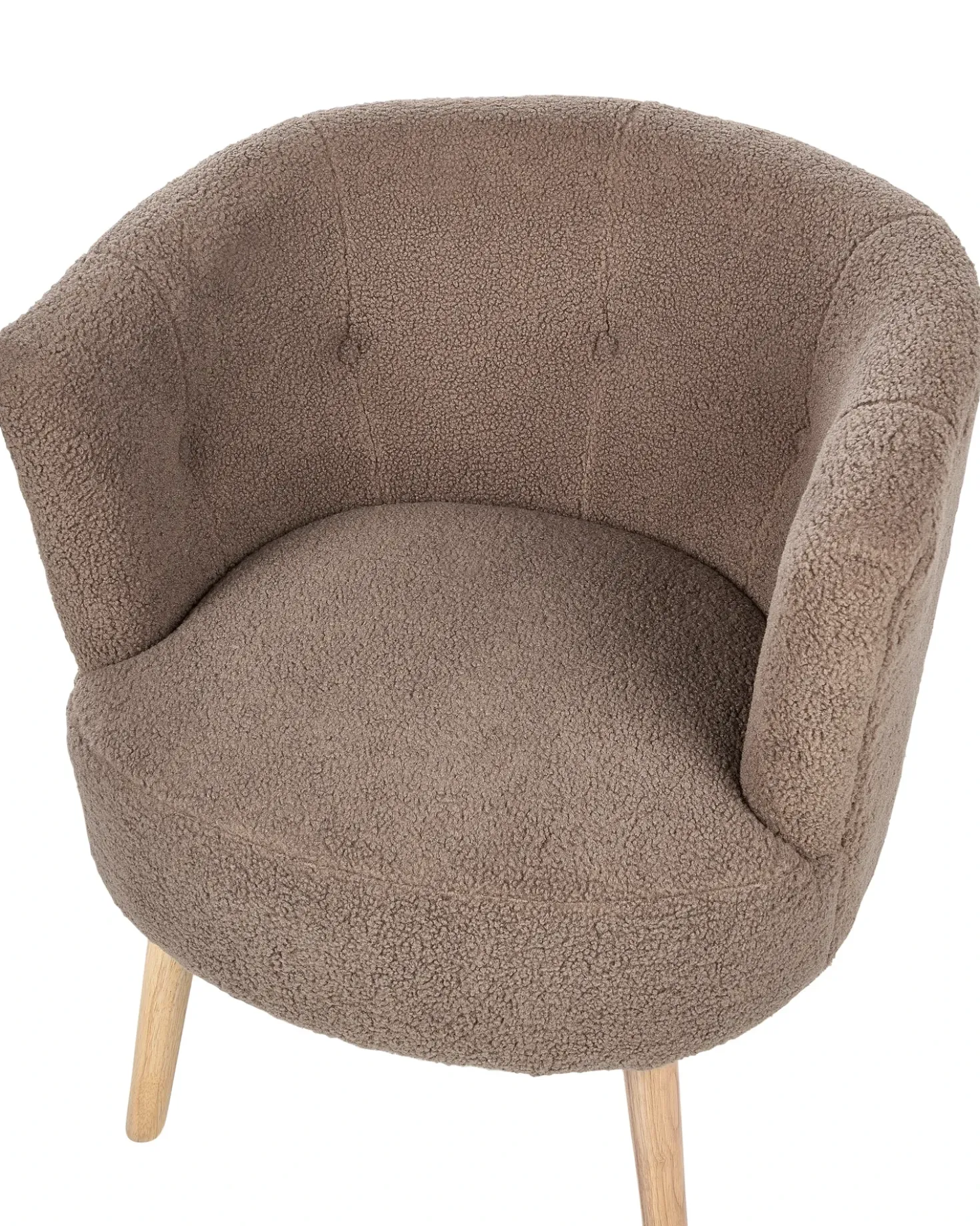 Poltrona ODENZEN Bouclé Marrone