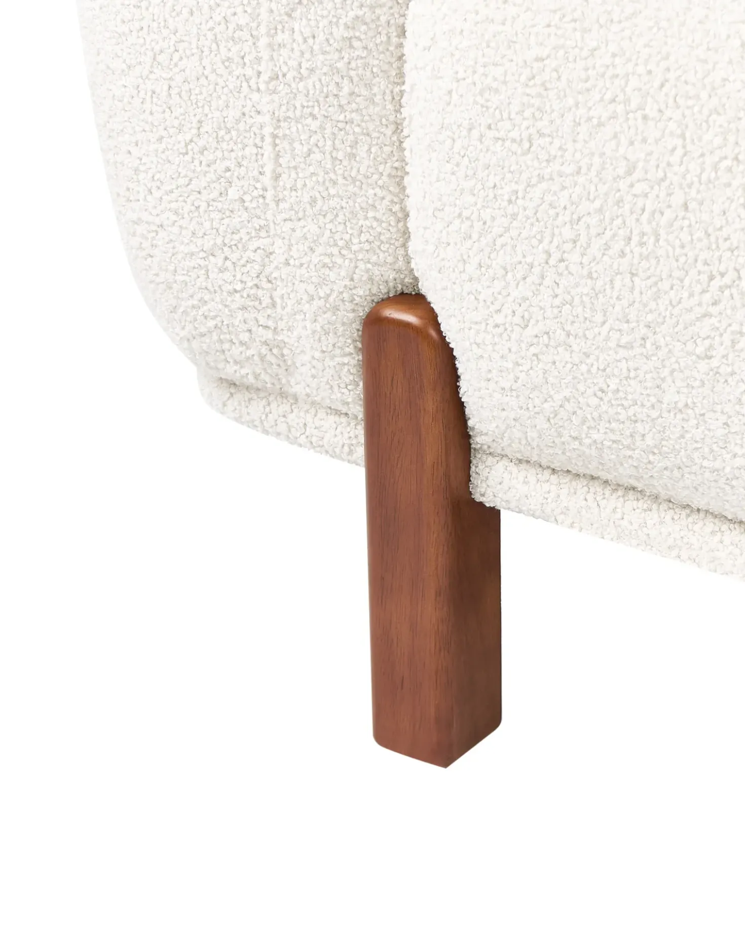 Poltrona ODNES Bouclé Bianco