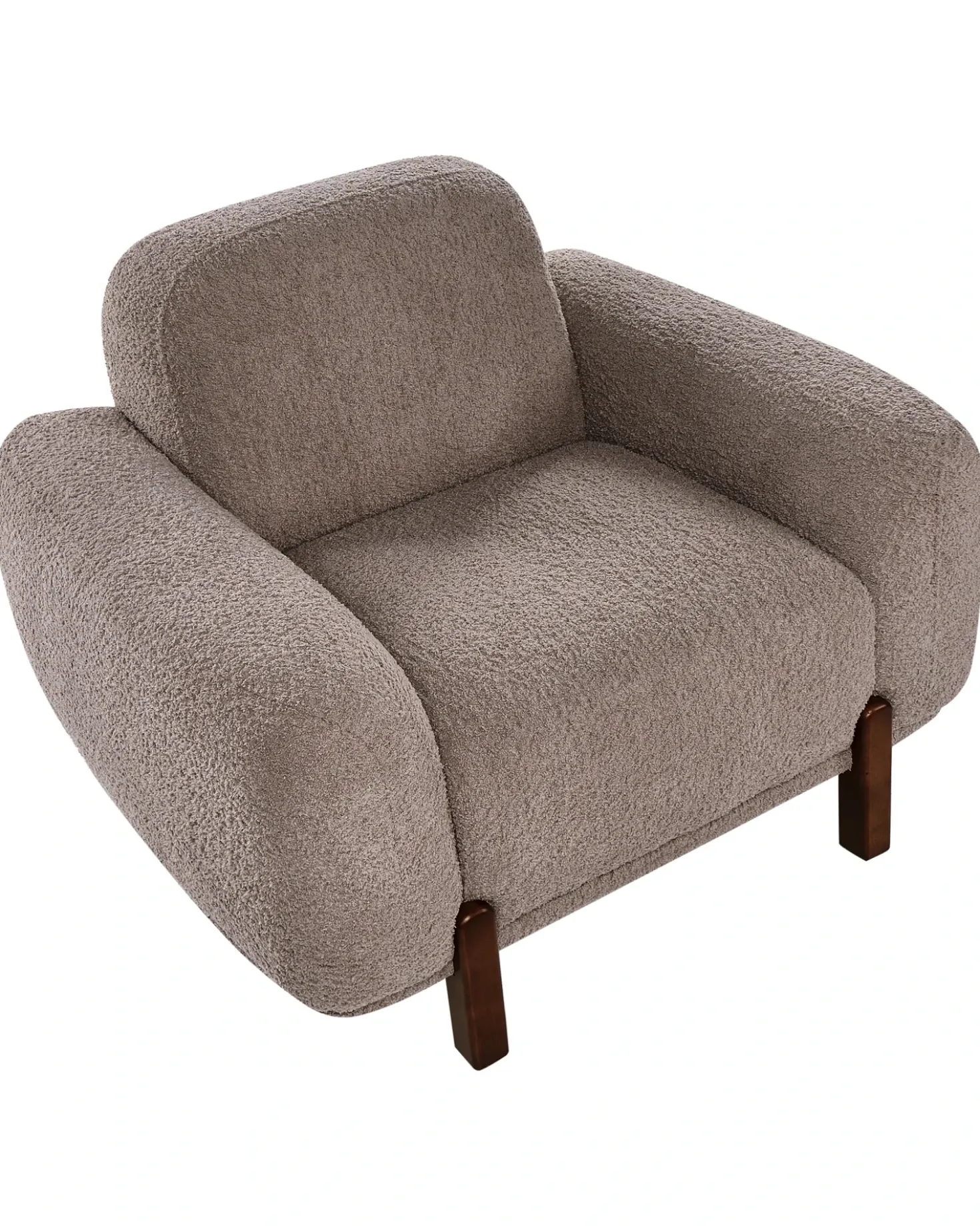 Poltrona ODNES Bouclé Tortora