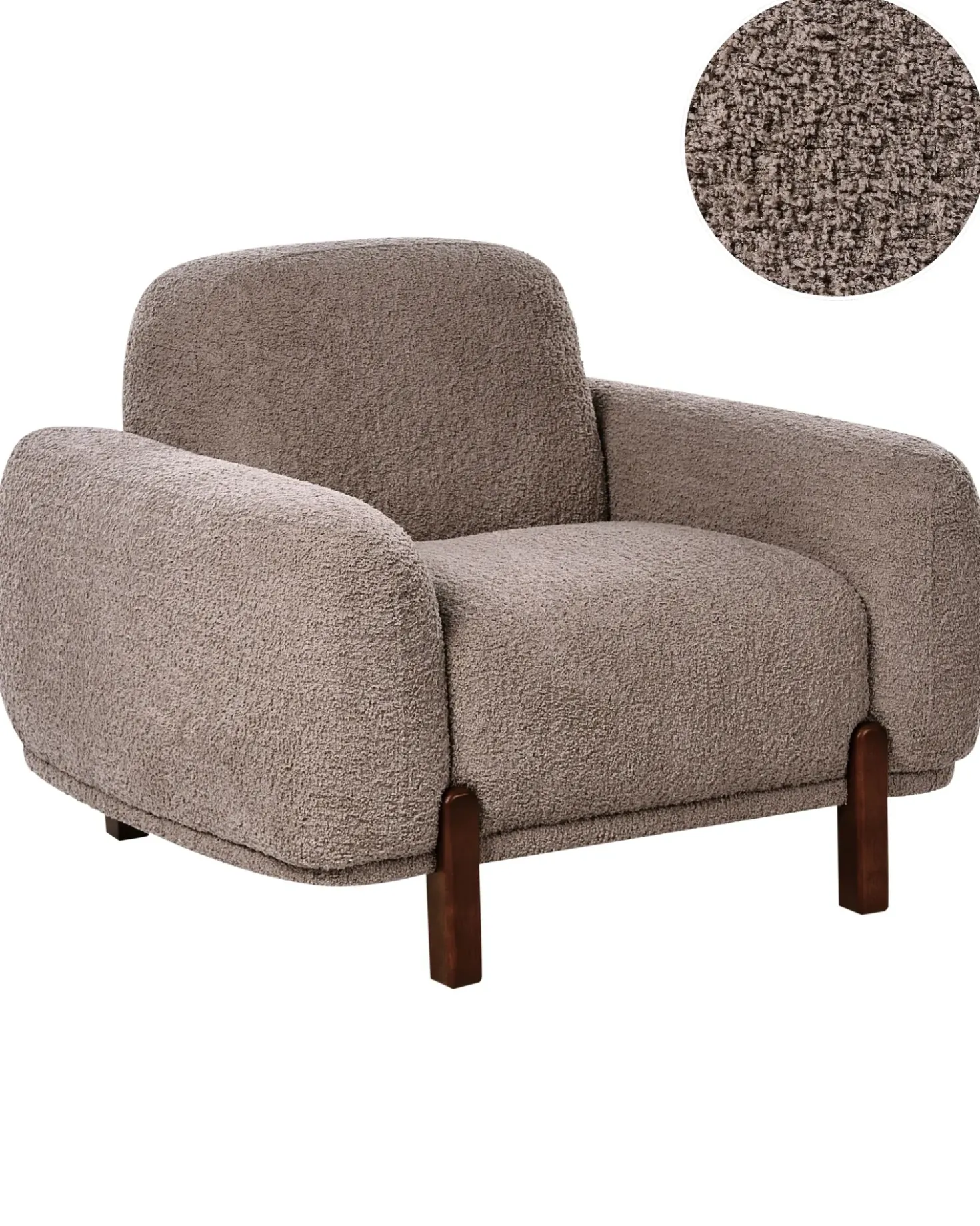 Poltrona ODNES Bouclé Tortora