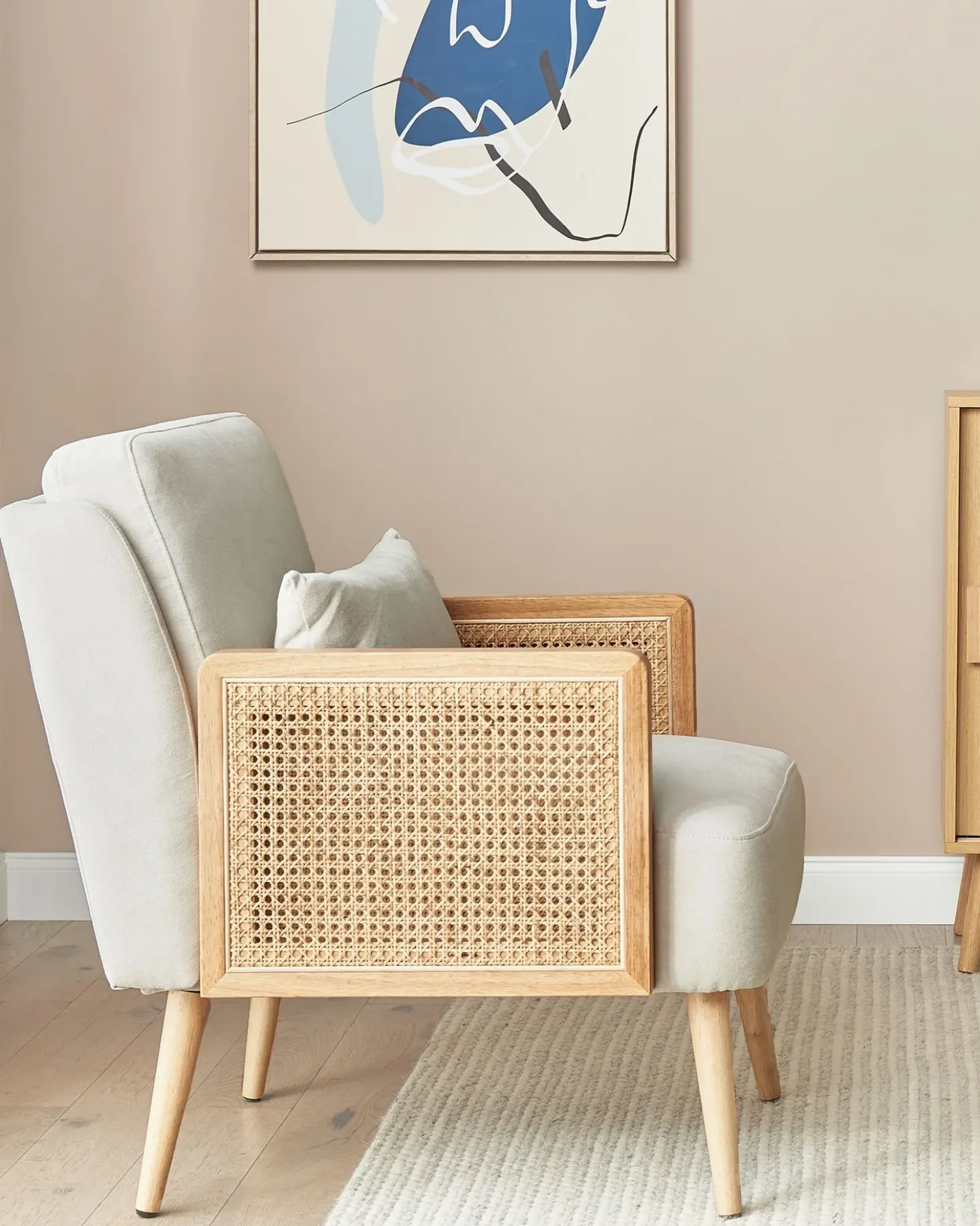 Poltrona ORUM Tessuto Beige chiaro