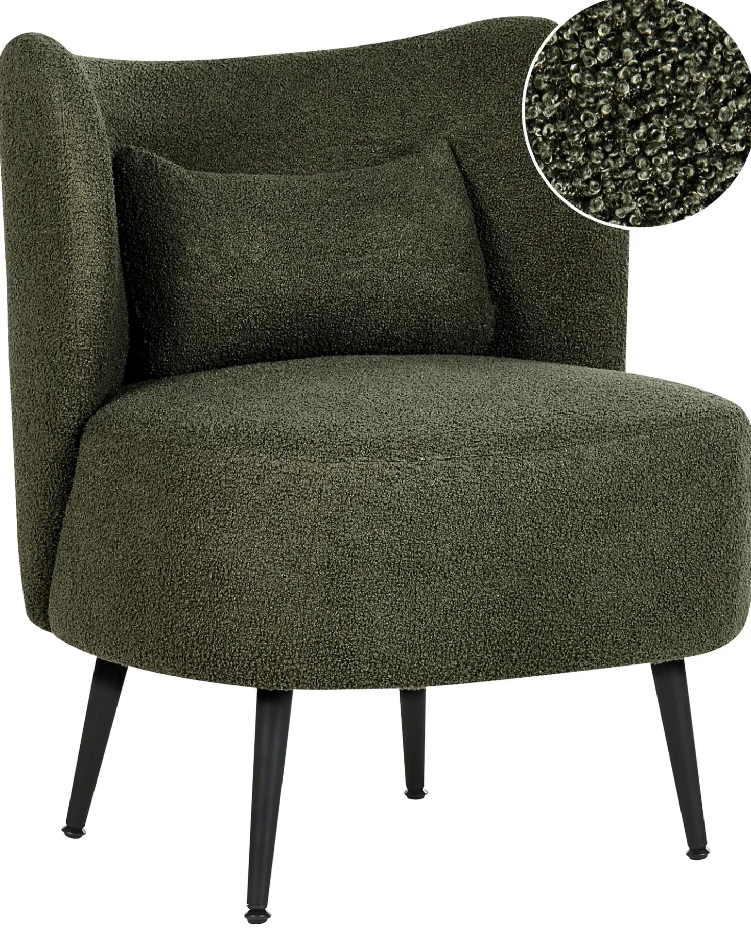 Poltrona OTSBY Bouclé Verde scuro