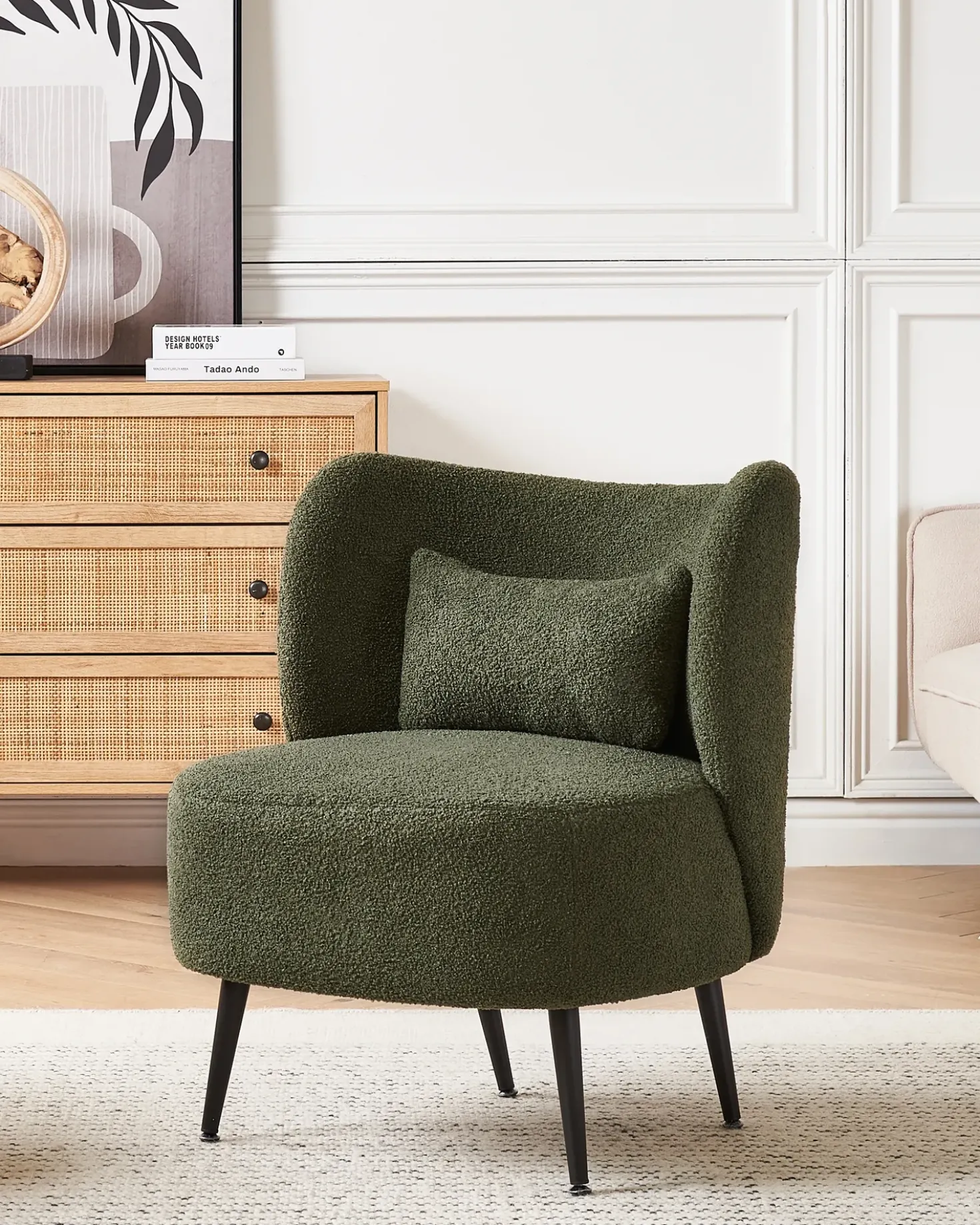 Poltrona OTSBY Bouclé Verde scuro