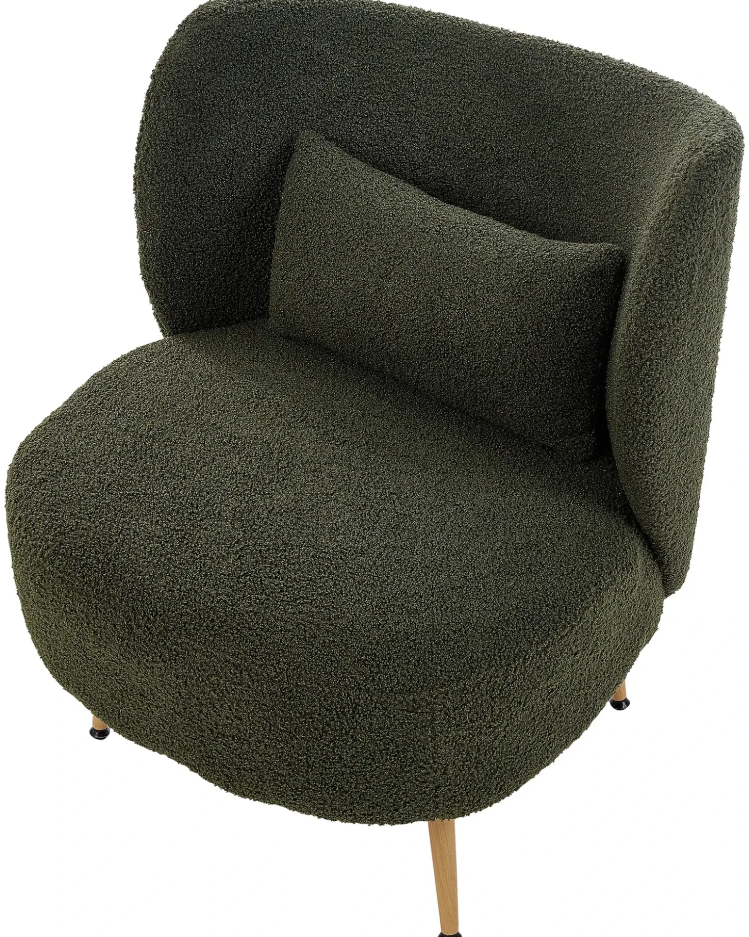 Poltrona OTSBY II con cuscino Bouclé Verde scuro