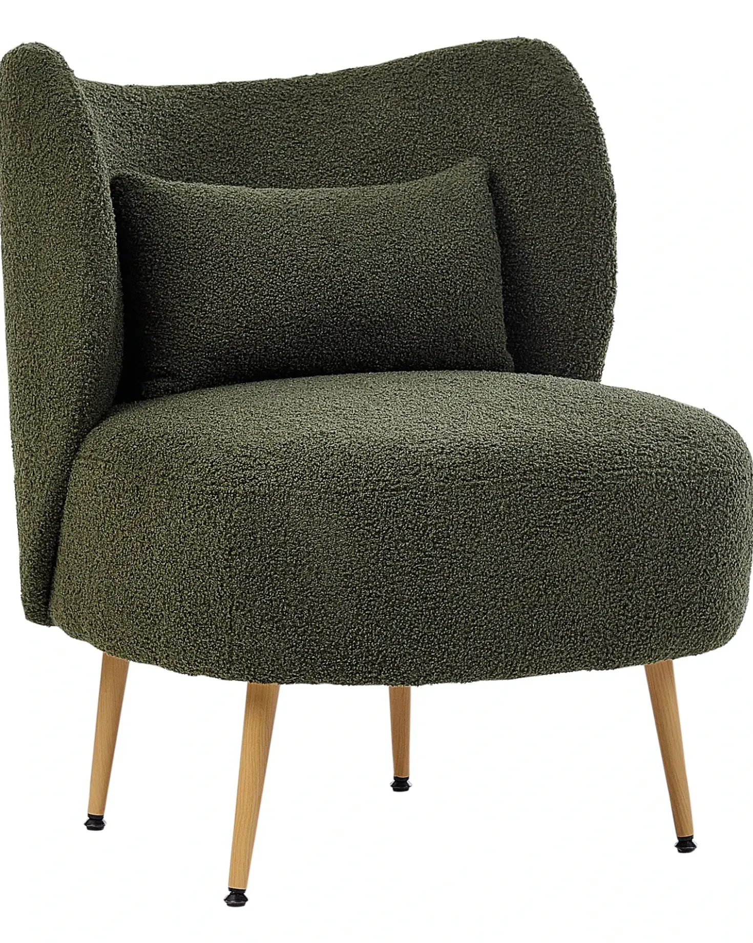 Poltrona OTSBY II con cuscino Bouclé Verde scuro