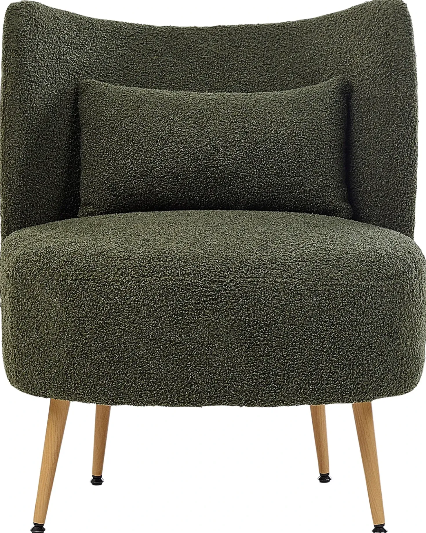 Poltrona OTSBY II con cuscino Bouclé Verde scuro