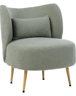 Poltrona OTSBY II con cuscino Bouclé Verde