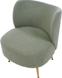 Poltrona OTSBY II con cuscino Bouclé Verde