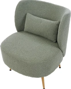 Poltrona OTSBY II con cuscino Bouclé Verde