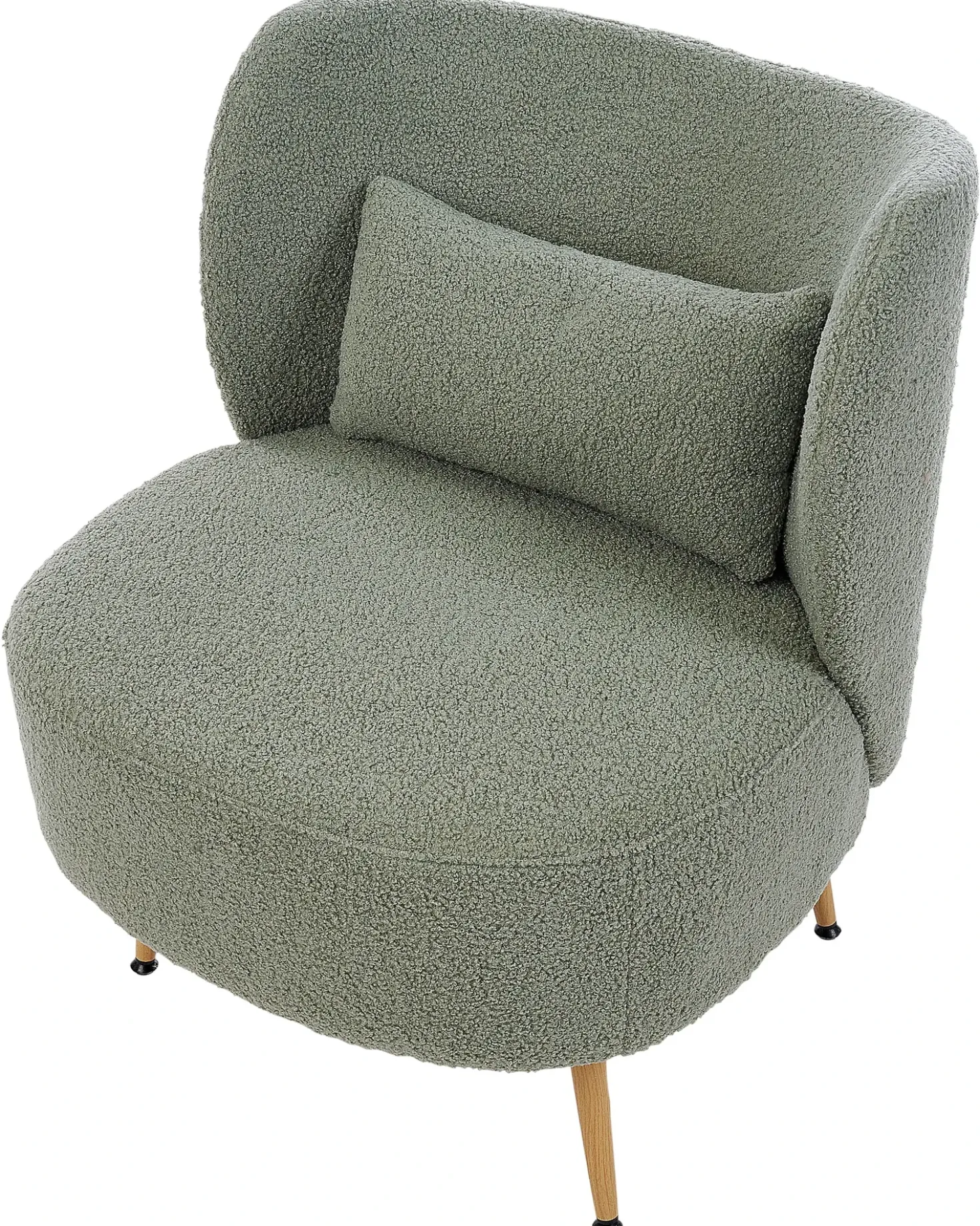Poltrona OTSBY II con cuscino Bouclé Verde