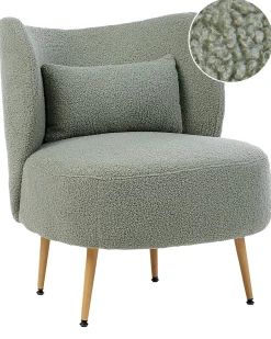 Poltrona OTSBY II con cuscino Bouclé Verde