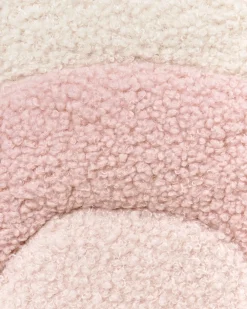 Poltrona per Bambini Arcobaleno OMBO Bouclé Rosa pastello