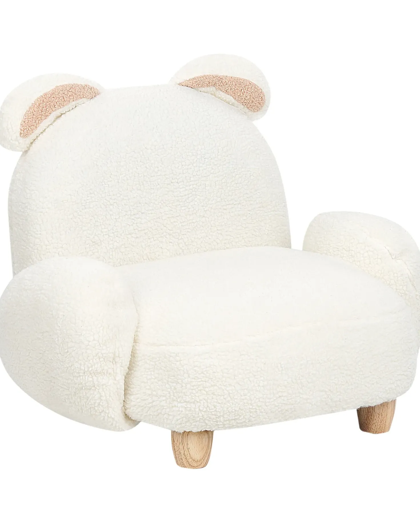 Poltrona per Bambini Coniglio KANNA Bouclé Bianco sporco