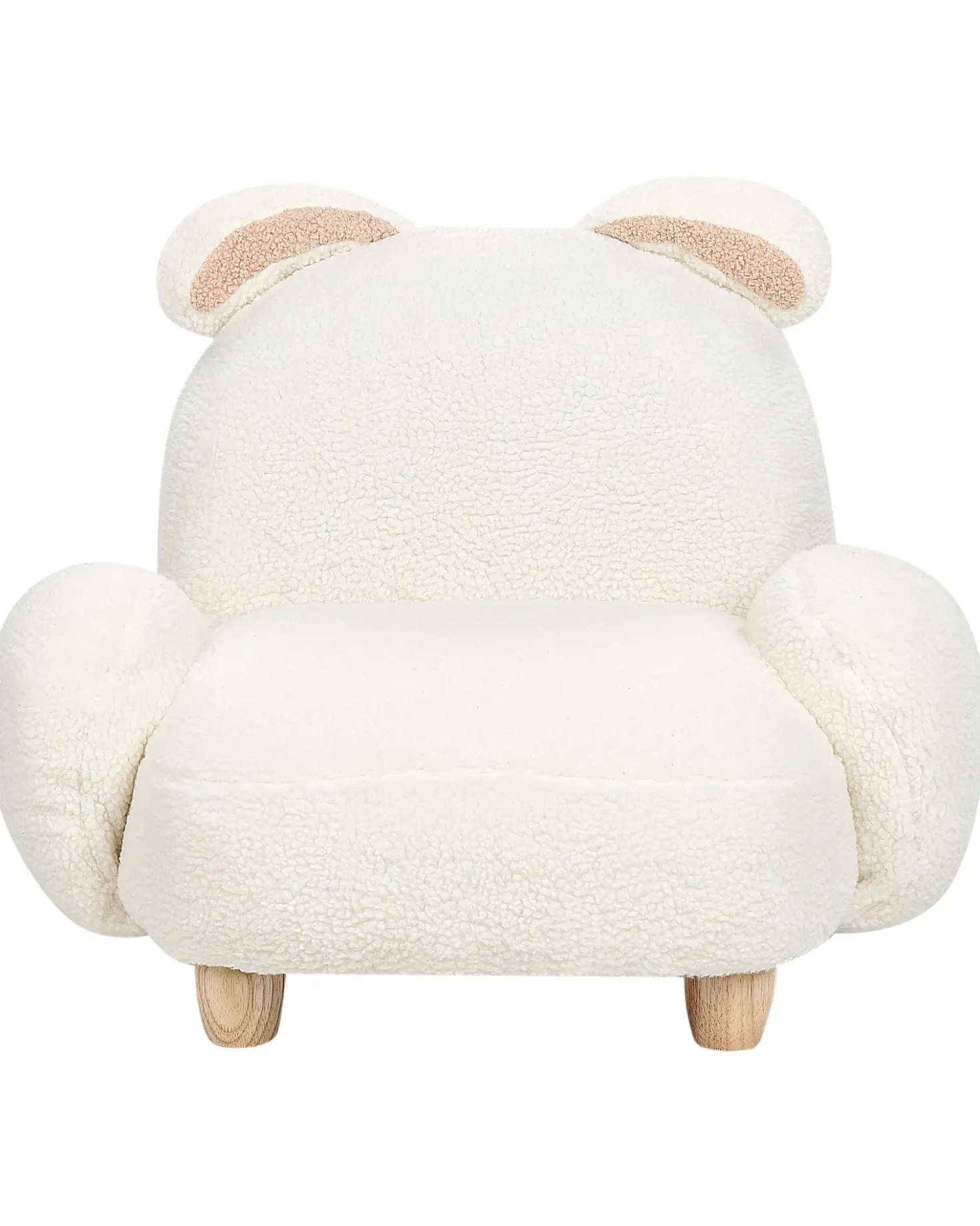 Poltrona per Bambini Coniglio KANNA Bouclé Bianco sporco