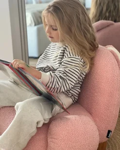 Poltrona per Bambini Coniglio KANNA Bouclé Rosa pastello