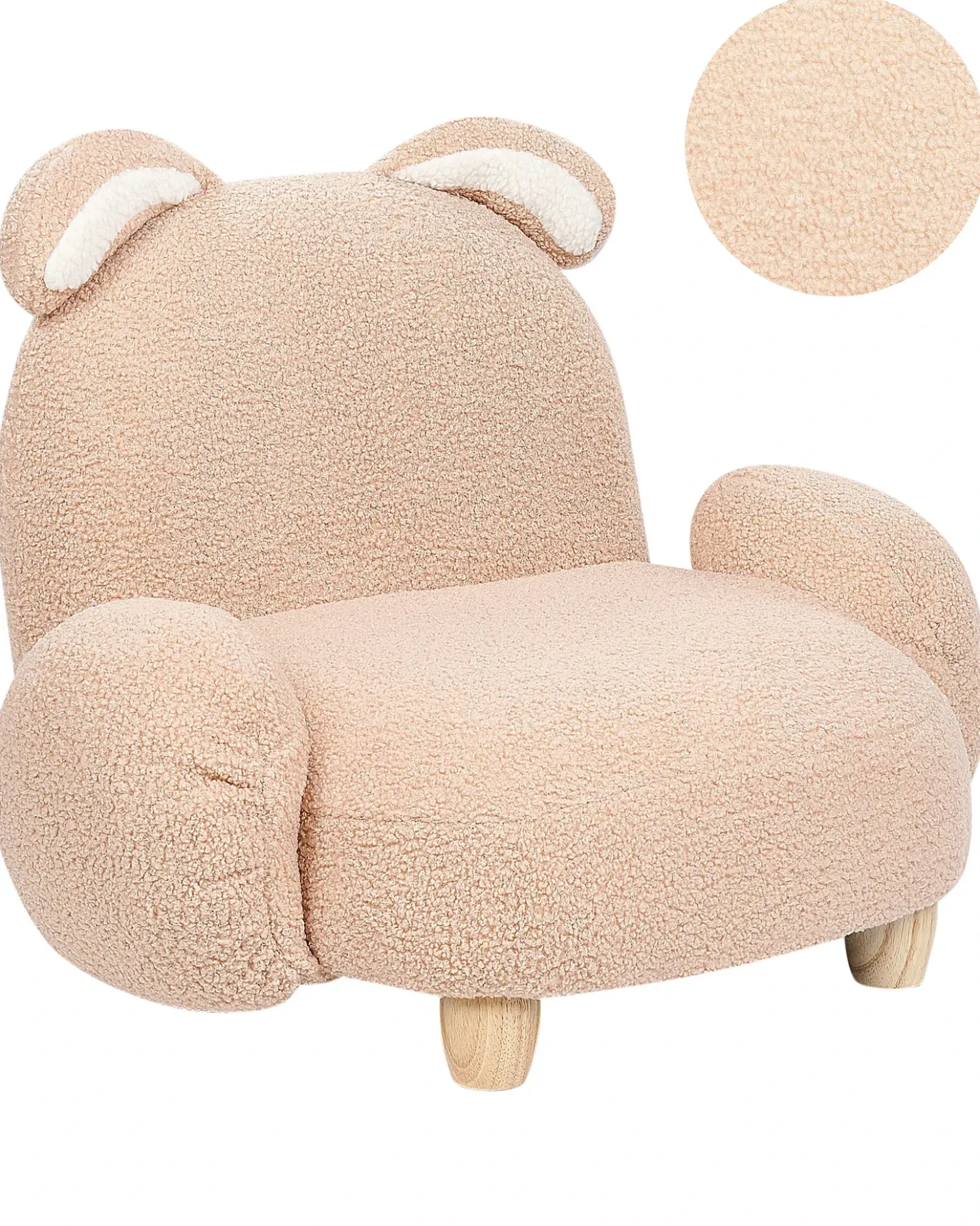 Poltrona per Bambini Coniglio KANNA Bouclé Beige
