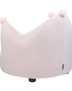 Poltrona per Bambini Corona VEGA Velluto Rosa pastello