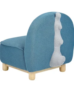 Poltrona per Bambini Dinosauro FABORG Tessuto Blu