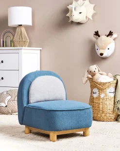 Poltrona per Bambini Dinosauro FABORG Tessuto Blu