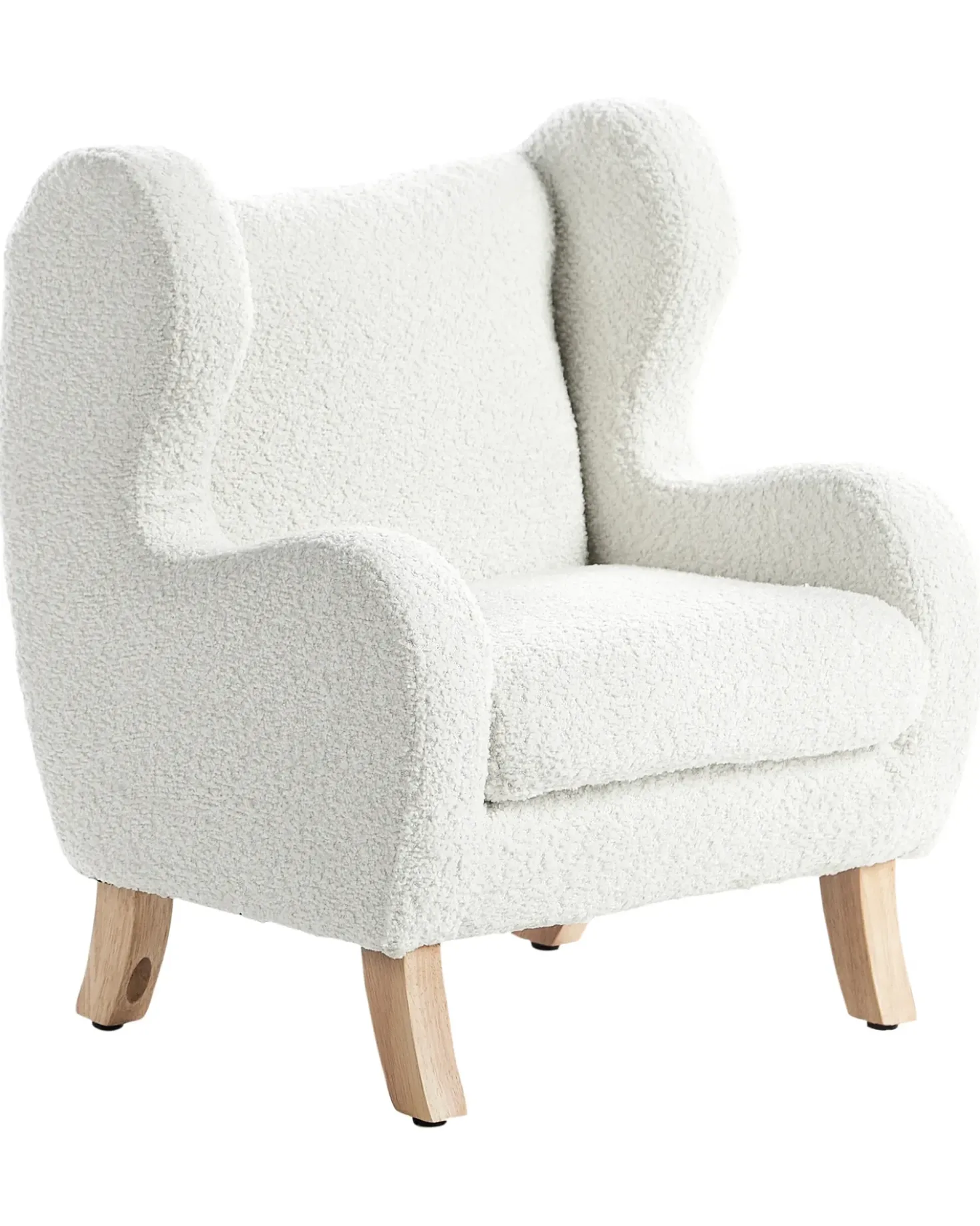 Poltrona per Bambini FARUM Bouclé Bianco sporco