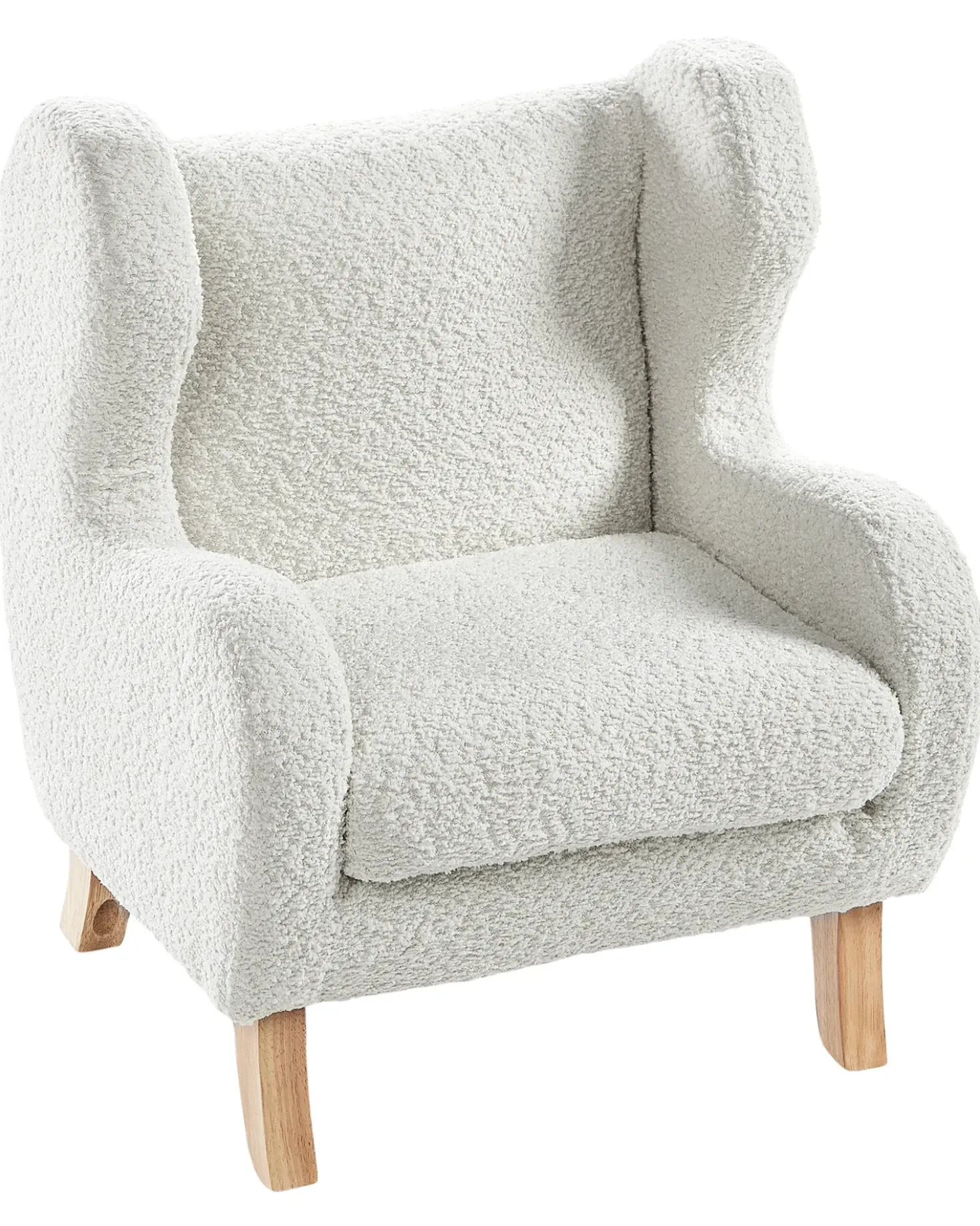 Poltrona per Bambini FARUM Bouclé Bianco sporco