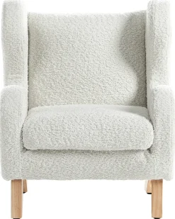 Poltrona per Bambini FARUM Bouclé Bianco sporco