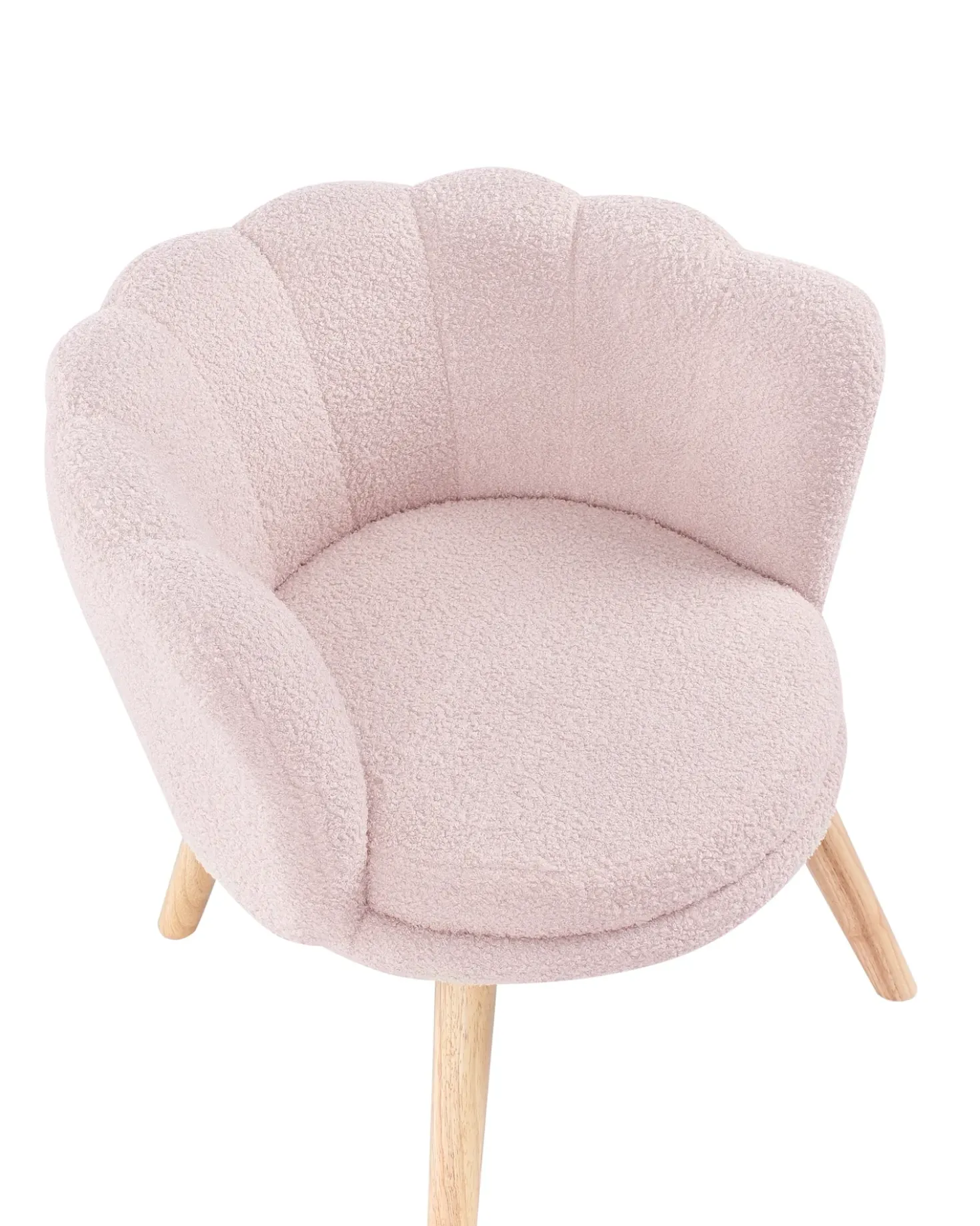 Poltrona per Bambini HALBY Bouclé Rosa pastello