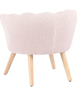 Poltrona per Bambini HALBY Bouclé Rosa pastello
