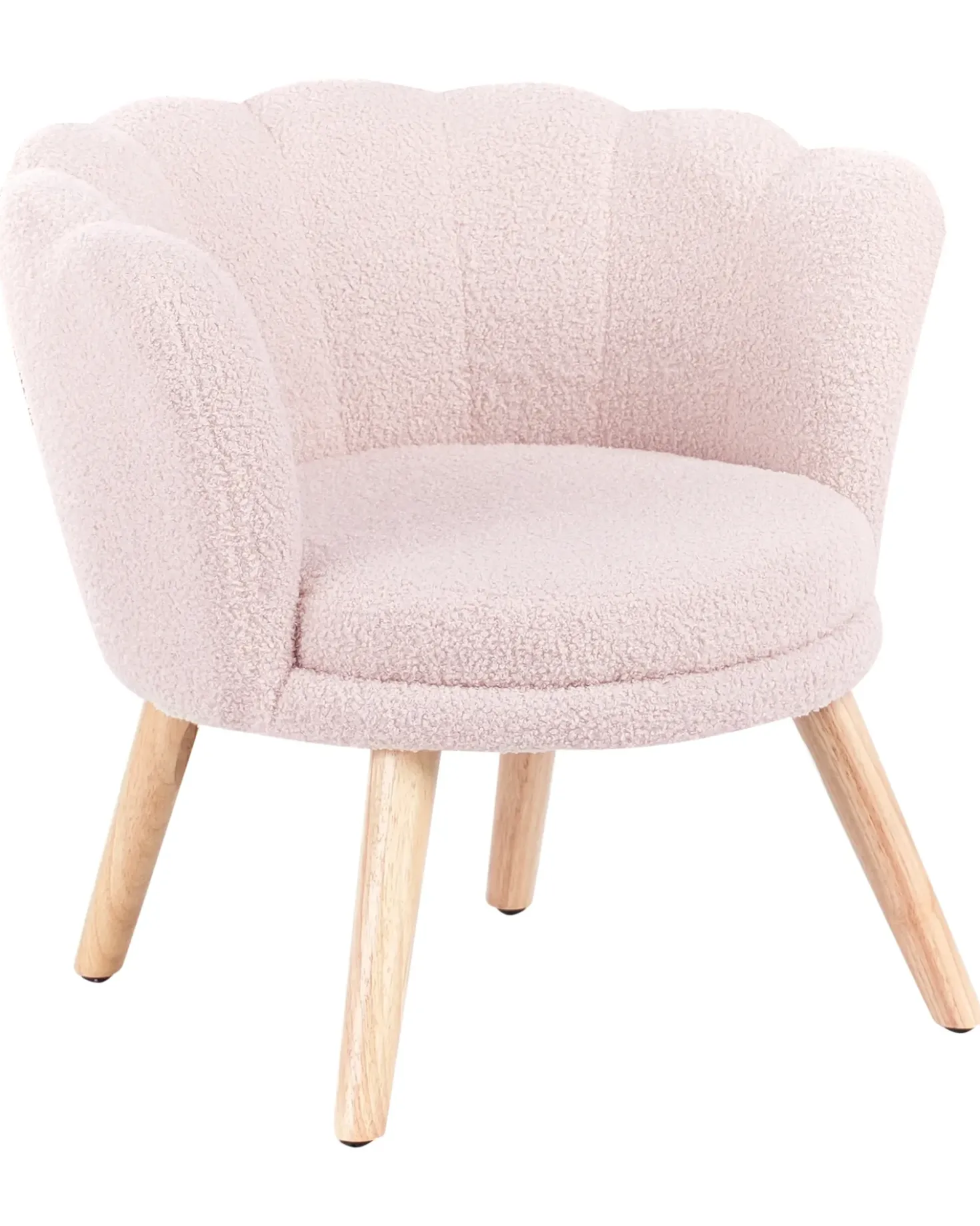 Poltrona per Bambini HALBY Bouclé Rosa pastello