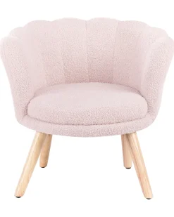 Poltrona per Bambini HALBY Bouclé Rosa pastello