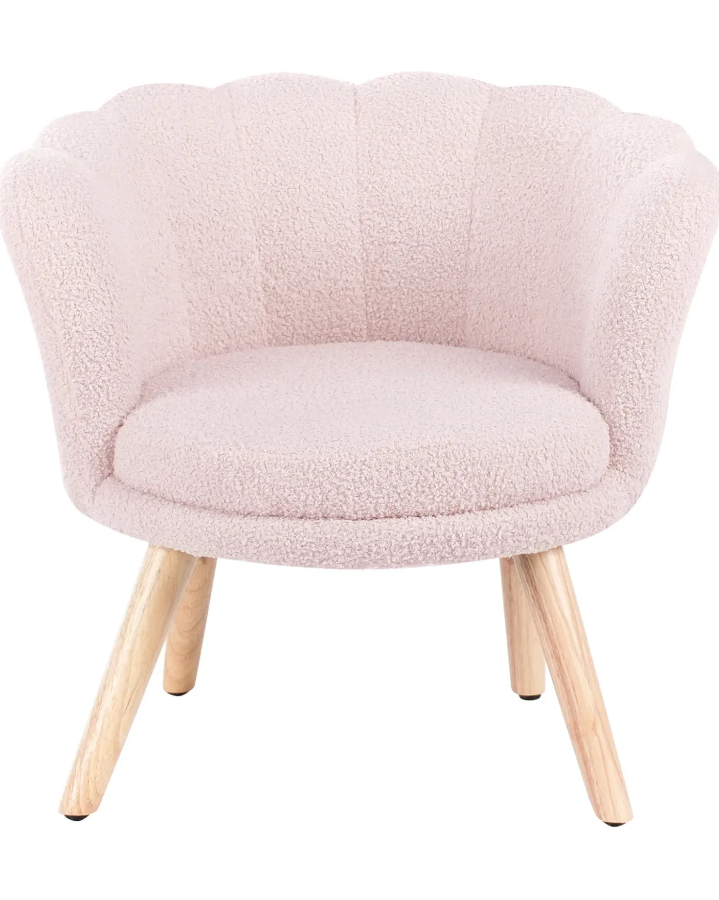 Poltrona per Bambini HALBY Bouclé Rosa pastello