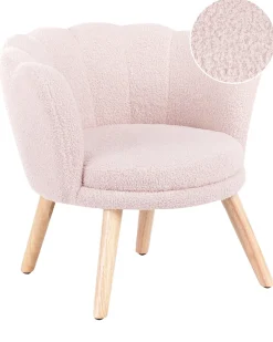 Poltrona per Bambini HALBY Bouclé Rosa pastello