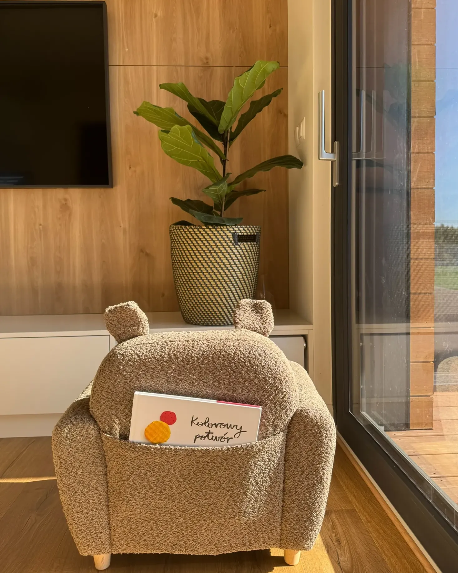 Poltrona per Bambini Ippopotamo MARIBO Bouclé Marrone