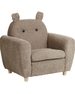 Poltrona per Bambini Ippopotamo MARIBO Bouclé Marrone